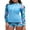 Blue, variant on Sociala Two Piece Rash Guard for Womens Long Sleeve Swimsuits Sets UV UPF 50+ Swim Shirt with Boyshort Bottom