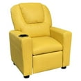 thumbnail image 4 of Alieon Marisa Yellow PU Leather Kids Recliner Chair with Cup Holder, 4 of 6
