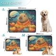 thumbnail image 2 of Washable Pet Pee Pads with Super Absorbent Reusable Training Pads for Dogs & Cats Capybara and Pumpkins, 2 of 6
