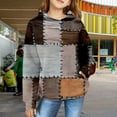 thumbnail image 2 of Ruyang Girls Trendy Patchwork Hoodies Teens Personalized Oversized Y2K Pullover Hoodie Vintage Hooded Sweatshirts Pocket, 2 of 7
