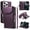 Purple, variant on Leather For Apple iPhone 16 Plus Case Wallet With 11-Card Holder & Bills Slot, With Wrist Strap Soft PU Leather Magnetic For Women Wallet Case,Pink,For iPhone 16 Plus