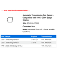 thumbnail image 2 of Automatic Transmission Pan Gasket - Compatible with 1995 - 2006 Dodge Stratus 1996 1997 1998 1999 2000 2001 2002 2003 2004 2005, 2 of 2