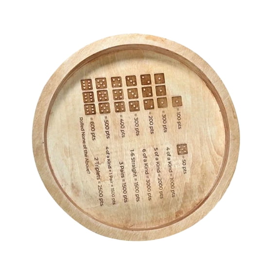 ZPAQI Wood Tray Classical Game Wood Tray Farkle Game for Holiday Party