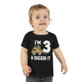 thumbnail image 3 of I'm 3 & Digging It Kids Toddler T-shirt, 3 of 3
