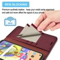thumbnail image 4 of Galaxy A21 Case, 4G Galaxy A21 Wallet Case,Takfox [RFID Blocking] PU Vegan Leather Cover Card Slots Cash ID Credit Card Holder Magnetic Folio Flip Phone Case Kickstand For Galaxy A21 US Version - Red, 4 of 6