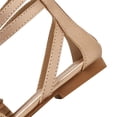 thumbnail image 4 of ANUFER Womens Knee High Roman Gladiator Sandals Rivets Studded Strappy Zipper Thong Sandals Gold SN020342 US8, 4 of 7