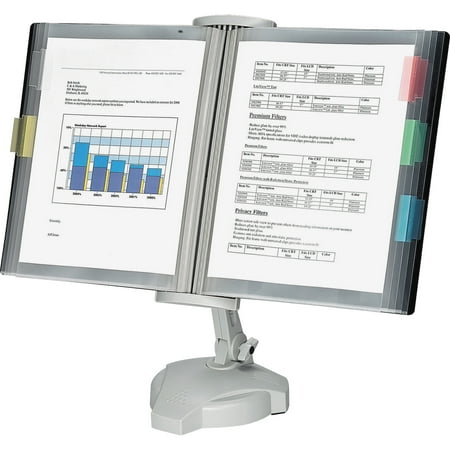 - Fellowes, FEL22300, Desktop Reference Rack, 1 Each, Platinum