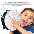 thumbnail image 3 of Hand Held Tambourine Double Rows Tambourine Drum Bell Practice Musical Instrument, 3 of 4