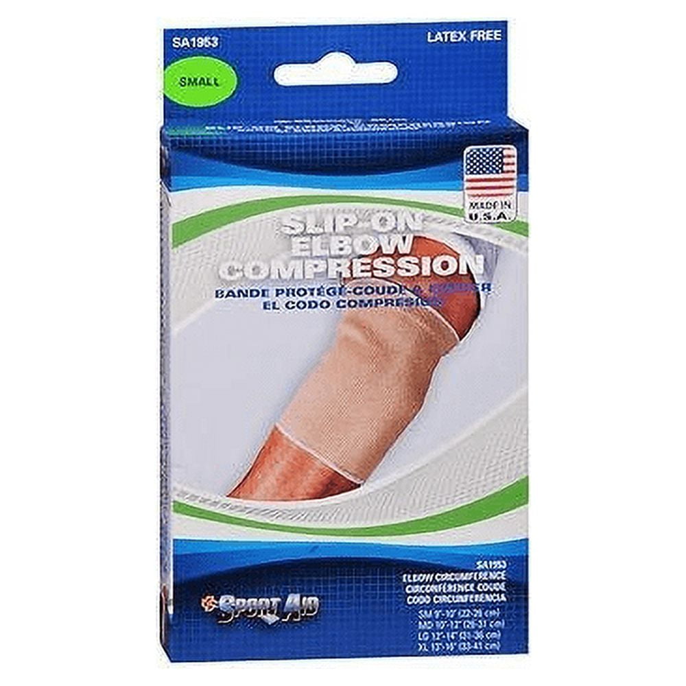 Sport Aid Slip-On Elbow Compression Sleeve, Small
