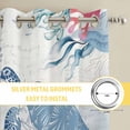 thumbnail image 6 of Sea Turtle Coastal Kitchen Curtains Window Panels, Beach Nautical Ocean Coral Seahorse Insulated Window Treatment Curtain, Grommet Curtains for Bedroom/Living Room/Bathroom, 2 Piece 27.5"Wx39"L, 6 of 8