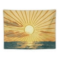 thumbnail image 5 of Fenyluxe  Mid Century Boho Sunrise Tapestry Abstract Sunset Sun Waves Modern Minimalist Geometric Simple Art Line Aesthetic Beige Neutral Wall Hanging Bedroom Living Room Dorm Decor 40x30inch, 5 of 6