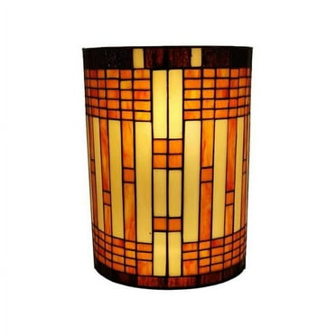 Amora Lighting  Tiffany Style 2-light Geometric Wall Sconce