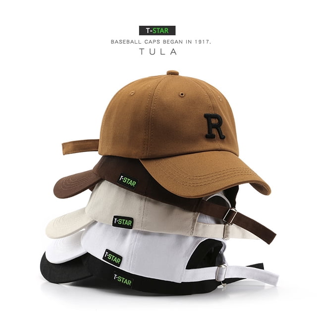 Sombrero de primavera y otoño para hombre, gorra de algodón con esquina curvada bordada con letras simples, protector solar para deportes al aire libre.