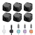 thumbnail image 1 of No Nail Self Wire Management Clip for Effortless Desktop Organization and Data Cord Control 6PCS, 1 of 2