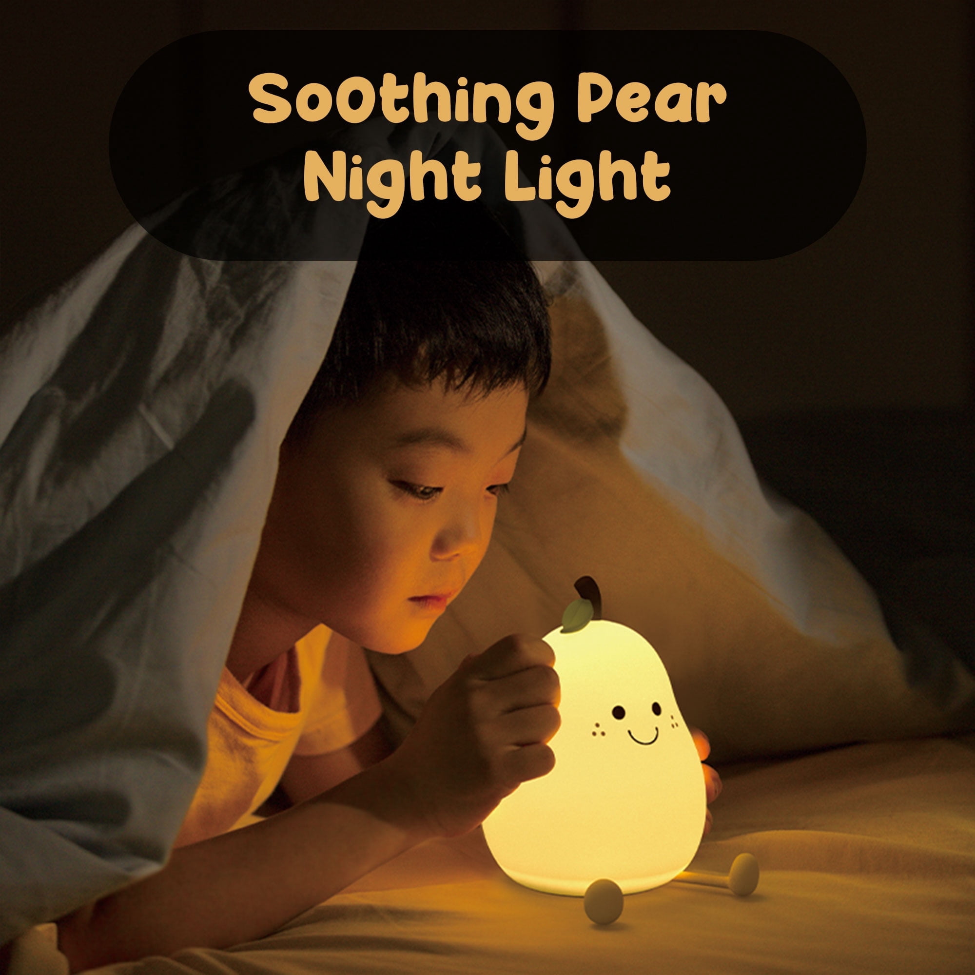 Amazing & Cute LED pear night lights for kids, Teen and Toddler's Room Decor And Special For Christmas & Birthday Present - Pear