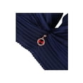 thumbnail image 4 of INSPIRE CHIC Women's Ruched Front Plus Size Full Coverage Padded Cami Bra Navy Blue 52/120 Fit 48C, 4 of 6