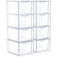 thumbnail image 1 of Sorbus Cajones Acrílicos Apilables Organizadores de Maquillaje Transparentes: 8 Contenedores de Plástico para Decoración, Organización de Baños, Suministros de Oficina y Debajo Del Lavabo, 1 of 6