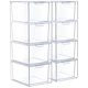 thumbnail image 1 of Sorbus Cajones Acrílicos Apilables Organizadores de Maquillaje Transparentes: 8 Contenedores de Plástico para Decoración, Organización de Baños, Suministros de Oficina y Debajo Del Lavabo, 1 of 6