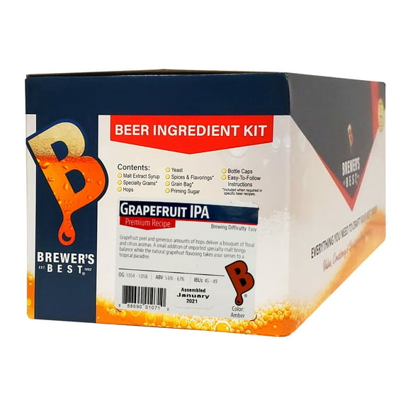 Brewer's Best Home Brew Beer Ingredient Kit - 5 Gallon (Grapefruit IPA)