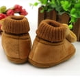 thumbnail image 2 of Baby Girl Boy Warm Crib Shoes Newborn Soft Sole Cartoon Booties First Walkers, Khaki, 2 of 6
