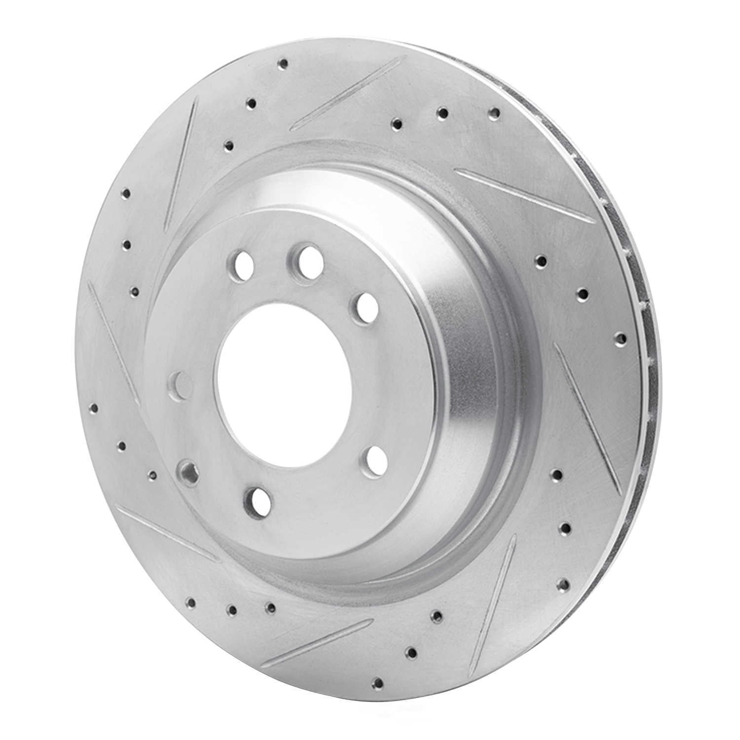 Dynamic Friction Company 631-02089L DFC Brake Rotor - Drilled And Slotted - Silver