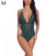 thumbnail image 1 of Mono sexy mono de cosplay suave mono de tela de pantalla de encaje para mujeres adultas, verde negruzco, M Speravity XX000036-20, 1 of 7