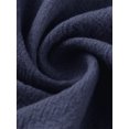 thumbnail image 4 of Innerwin Dresses Crew Neck Ladies Dress Beach Solid Color Loose Sundress Dark Blue 2XL, 4 of 5