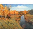 thumbnail image 2 of Levitan, Isaac 18x15 White Modern Wood Framed Museum Art Print Titled - Golden Autumn, 2 of 4