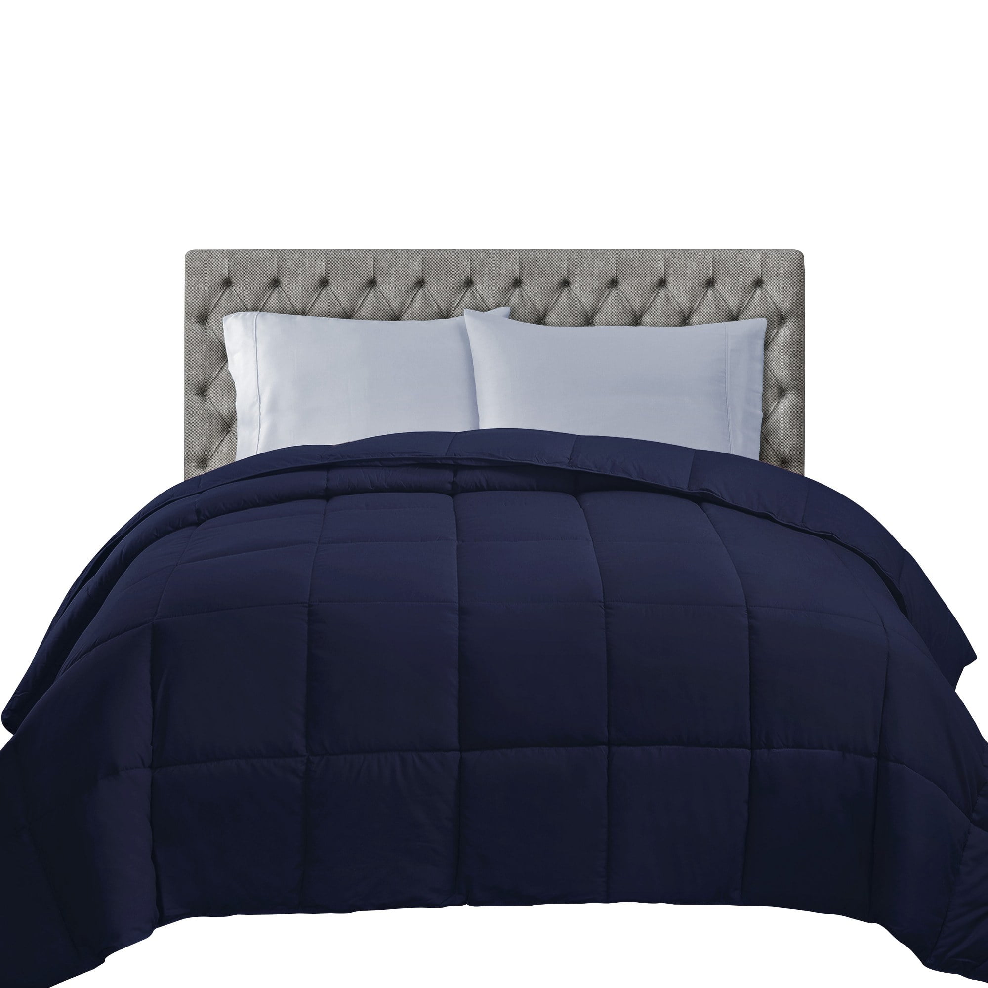 Superior Classic Reversible Comforter, Twin XL, Navy Blue