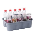 thumbnail image 3 of Matthew Large Plastic Tote Tool & Deluxe Supply Cleaning Caddy with Handle Portable Shower Basket Storage Caddy for Cleaning Products,Take-Out Drink,Bathrooms Incl.1Pcs Microfiber Cloth - Gray, 3 of 4