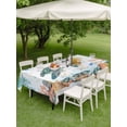 thumbnail image 3 of Outdoor Tablecloth with Umbrella Hole and Zipper, Sea Turtle Coastal Rectangle Table Cloth 60x102 Inch Waterproof Tablecloth, Summer Nautical Starfish Coral Ocean Picnic Table Cover for Patio Camping, 3 of 7