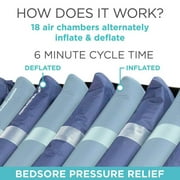 Vive 8 Alternating Pressure Mattress – Low Air Loss Hospital Bed Topper with Inflatable Pump for Pressure Ulcers & Bed Sores