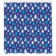 thumbnail image 3 of Ambesonne Winter Shower Curtain, Snowflakes Xmas Trees, 69"Wx75"L, Violet Blue Pale Blue, 3 of 3