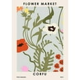 thumbnail image 3 of NKTN 14x18 Black Modern Framed Museum Art Print Titled - Flower Market Corfu, 3 of 5