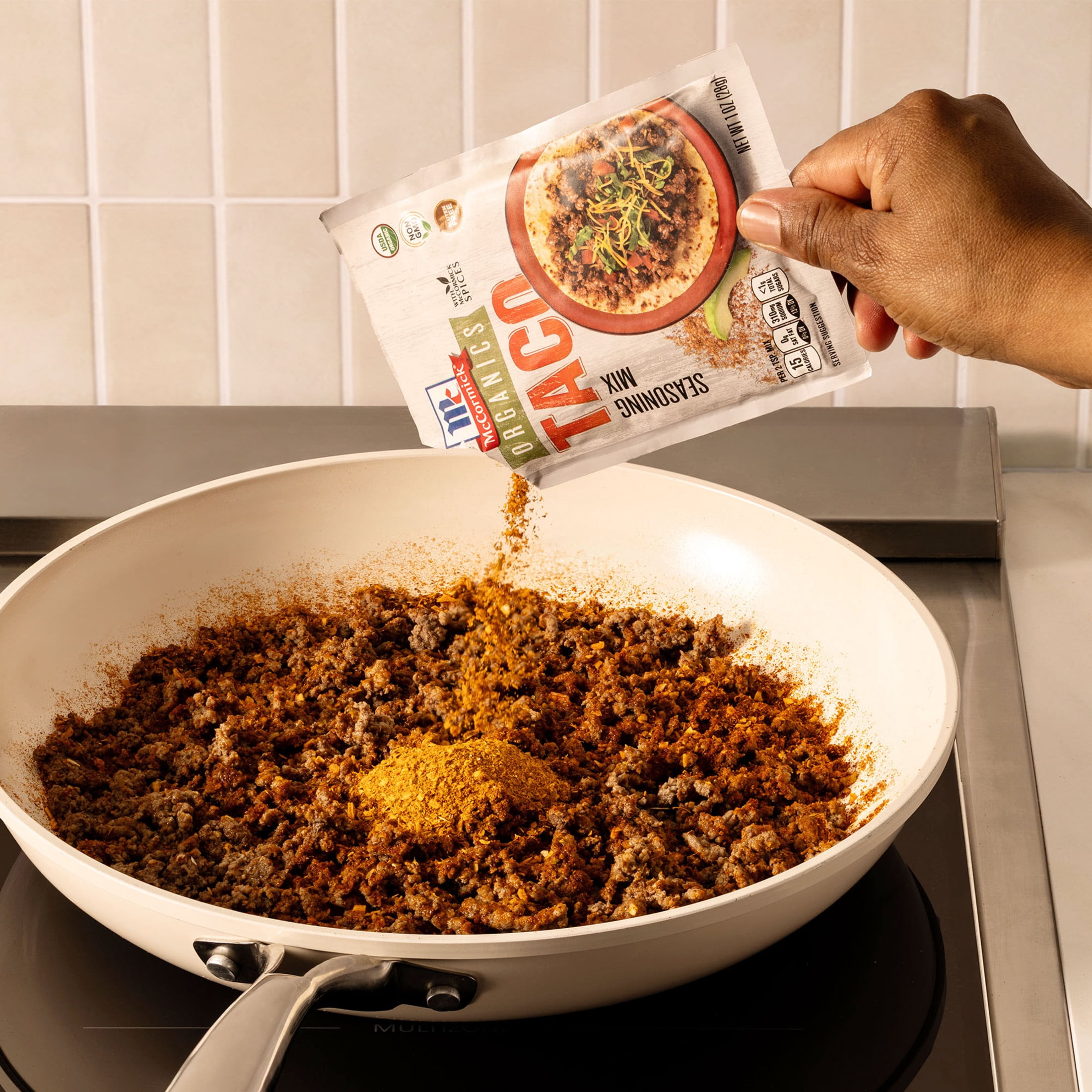 (3 pack) McCormick Organics Gluten Free Taco Seasoning Mix, 1.0 oz Packet