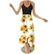 thumbnail image 1 of Vestido HUOGUO Fashion para mujer, cuello en O, estampado casual, sin mangas, 1 of 5