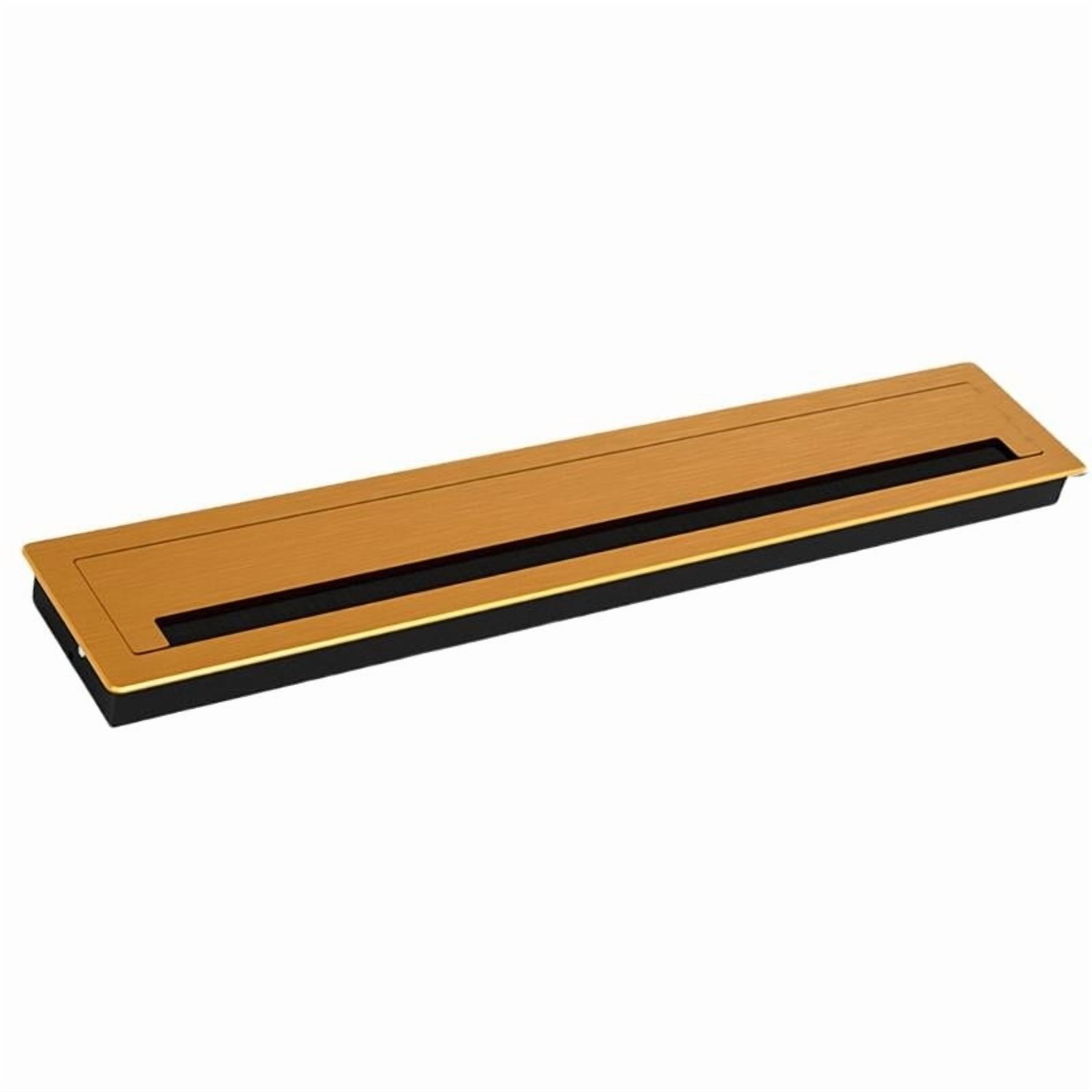 Thickening Aluminum Desk Cable Management Grommets with Brush Rectangle Cord Hole Cover for Office Computer Table