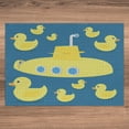 thumbnail image 3 of Ambesonne Rubber Duck Jigsaw Puzzle Durable Cardboard, Yellow Submarine, 1000 pcs, Navy Blue, 3 of 5