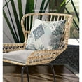 thumbnail image 7 of Fall Patch Snowflowers Throw Fabric Pillow in Gray Blue Navy 16x16, 7 of 7