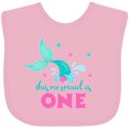 thumbnail image 3 of Inktastic Mermaid Tail 1st Birthday Girls Baby Bib, 3 of 4