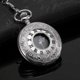 thumbnail image 2 of Reloj de bolsillo de cuarzo para hombre con esfera y cadena negras, 2 of 4