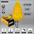 thumbnail image 2 of OptiCore C9 Shatterproof Gold LED Christmas Lights Replacement Bulbs for String Lights, Pack of 25, 0.84W, E17 Base, 2 of 5