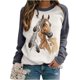 thumbnail image 1 of Ichuanyi liquidación de la moda femenina camiseta suelta de manga larga blusa redonda de cuello redondo ICHUANYI WER2023081605027, 1 of 5