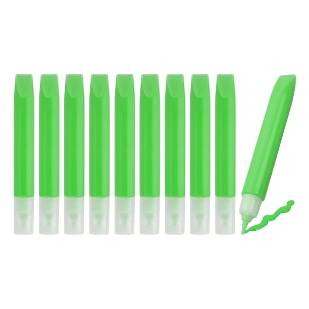 Paquete de 10 bolígrafos de pintura para atrapa luz, bolígrafos de pintura verde para atrapa luz de 10 ml cada uno, kit de arte para pintar vidrio, pigmentos para manualidades.