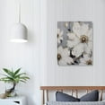thumbnail image 4 of ARISTURING  White and Gray Flower Blooms Wall Art  Floral Canvas with Gold Embellishments Modern&nbsp;Flower Wall Decor for Livingroom Bedroom Bathroom, 4 of 5