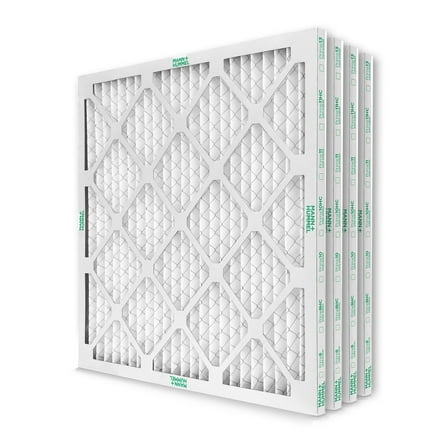 12x12x1 MERV 8 Pleated HV Furne Air Filters. 4 Pk. (Ext Size: 11.38 x 11.38 x 0.75 Inches)