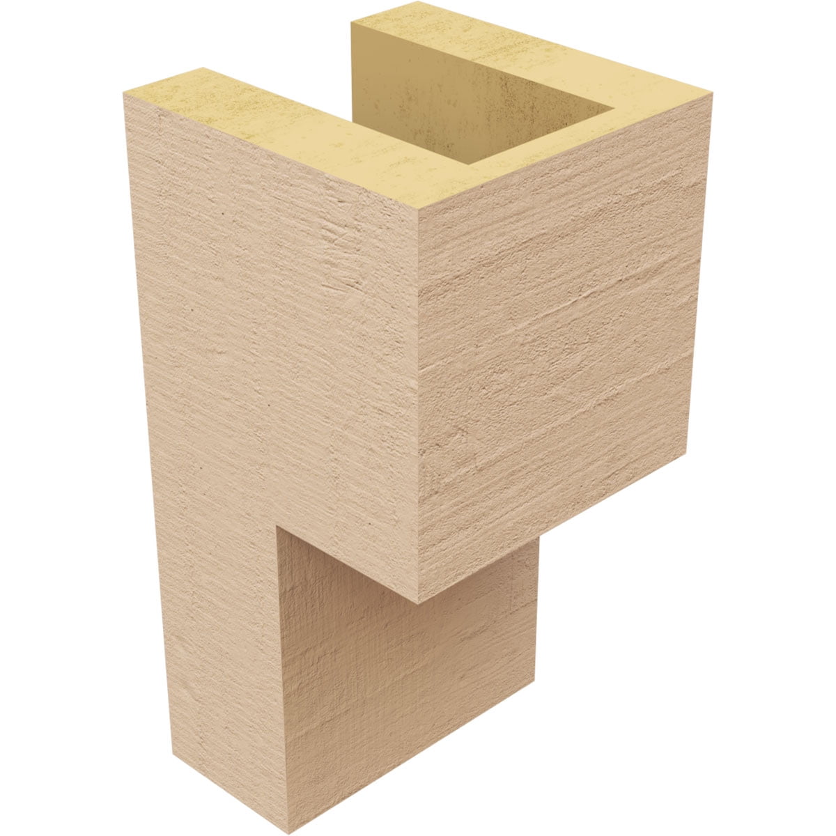 4"W x 4"D x 8"H Wide Chapel Hill Rough Cedar Woodgrain TimberThane Corbel, Primed Tan