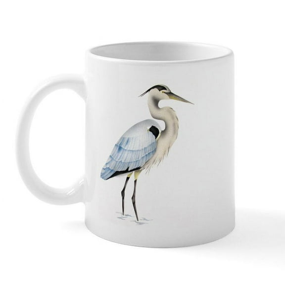 CafePress - Great Blue Heron Mug - 11 oz Ceramic Mug - Novelty Coffee Tea Cup