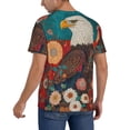 thumbnail image 2 of KLL Sunflower Bald Eagle for Men's Baseball Shirts,Short Sleeve Casual Shirts Button Down Shirt for Men Beach Summer Wedding Shirt-Large, 2 of 7