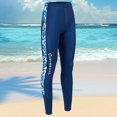 thumbnail image 4 of Pantalones Alta Elasticidad Largos Rashguards Natación Con Protección Solar Al Aire Libre (mujeres XL Oscuro) Azul, 4 of 9